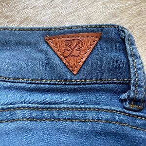 Red Bottom Blue Straight Leg Jeans